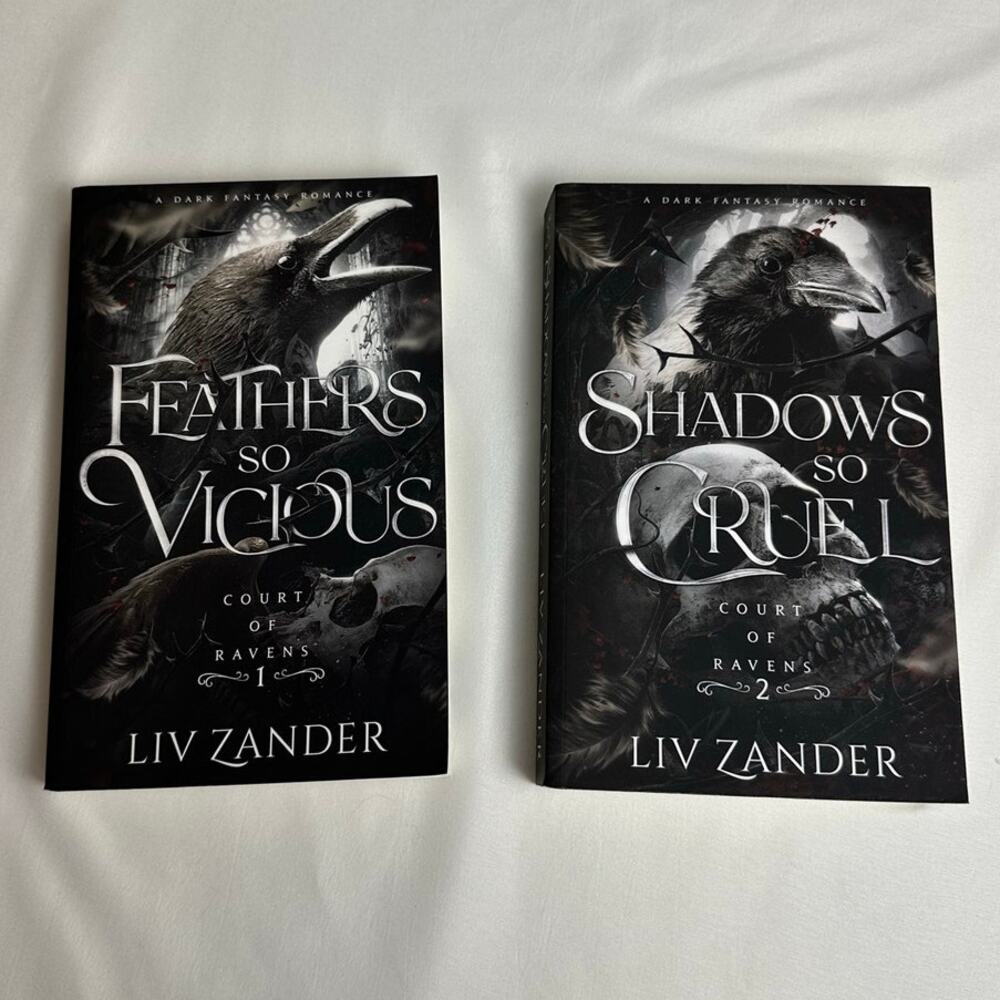 Feathers So Vicious Shadows So Cruel Liv Zander OOP Indie Paperback Book Set